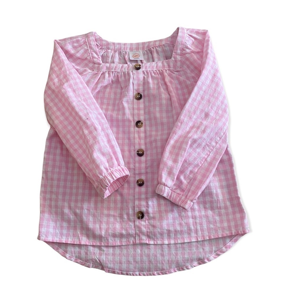 Wonder nation girls long sleeve pink blouse size 6/6x - Picture 6 of 9